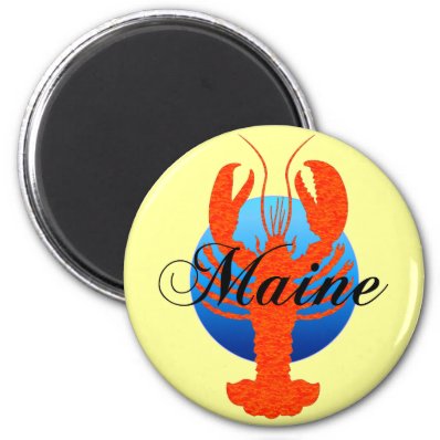 Maine lobster fridge magnet