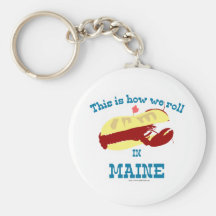 Maine Lobster Roll Keychain