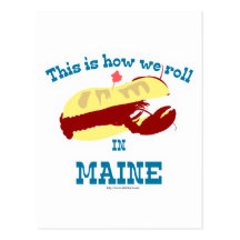 Maine Lobster Roll Post Card
