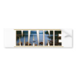 MAINE Picture Font Acadia National Park Bumper Stickers
