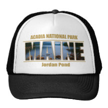 MAINE Picture Font Acadia National Park Hat
