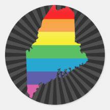 maine pride. round sticker