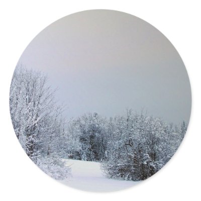 Maine Snow Country Round Sticker by nmpics