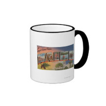 Maine (State Capital/Flower)Large Letter Coffee Mugs