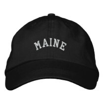 Maine State Embroidered embroidered hats