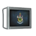 Maine state flag belt buckles