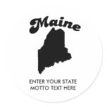 MAINE STATE MOTTO T-SHIRT, WRITE YOUR OWN TEXT