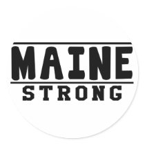 Maine Strong Designs Round Sticker