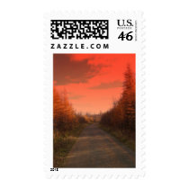 Maine Sunset Postage Stamp