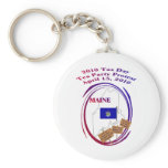 Maine Tax Day Tea Party Protest Key Ring Keychain