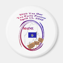 Maine Tax Day Tea Party Protest Magnet
