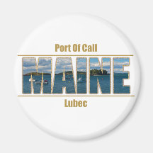 Maine text Image - Port Of Call Refrigerator Magnets