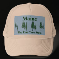 Maine, The Pine Tree State Cap hats