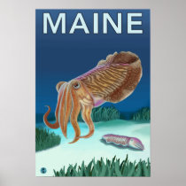 MaineCuttlefish Scene Posters