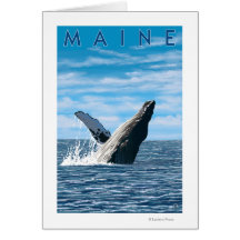 MaineHumpback Whale Scene Greeting Cards