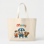 Maisy and Cyril Snacktime at the Beach Large Tote Bag