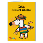 Maisy Collecting Shells At The Beach Card