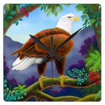 Majestic American Bald Eagle Wall Clock