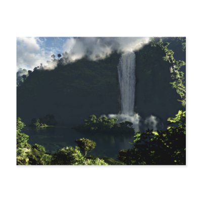 Majestic Falls postcard by 3dartwork