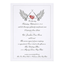 Majestic Guarded Heart Wedding Custom Invite