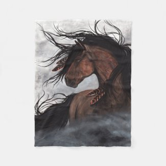 Majestic Horse by Bihrle Blanket Fleece Blanket