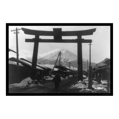 Majestic Mt. Fuji, Japan 1909 Print by lc_vintagephotos