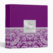Majestic Plum Purple Damask Family Album Binder