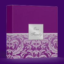 Majestic Plum Purple Damask Family Album Binder binders