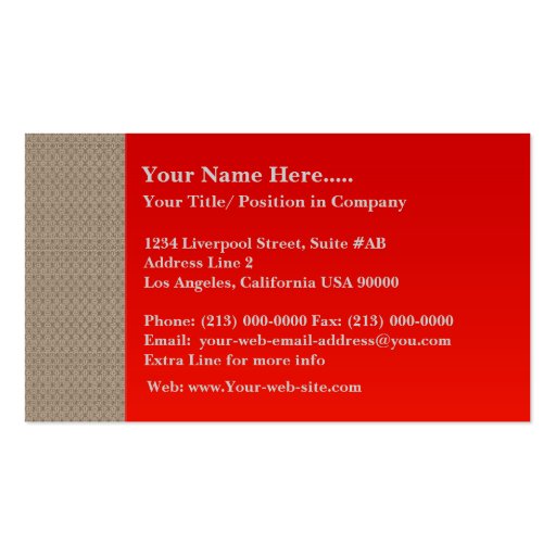 Majestic tiny brown flowers on rough pink backgrou business card (back side)