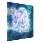 Majestic Unicorn and Water Sprite Wrapped Canvas Gallery Wrap Canvas