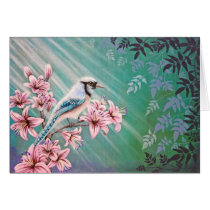 Majesty Blue Jay Bird Postcard cards