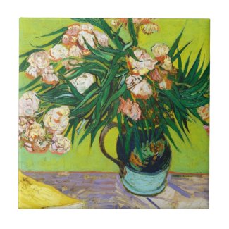 Majolica Jar Branches Oleander Vincent van Gogh Tiles