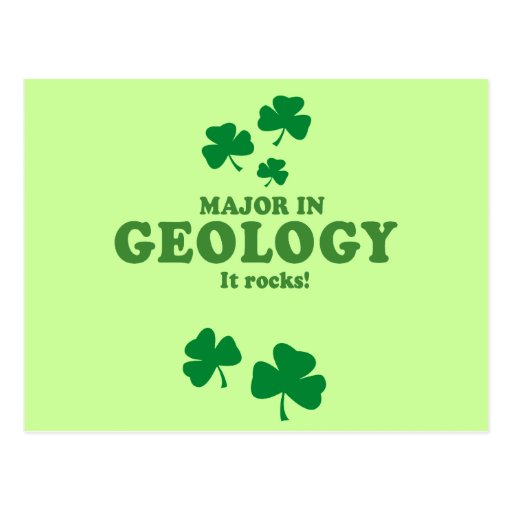 MAJOR IN GEOLOGY - IT ROCKS POSTCARD