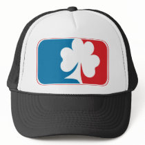Major League Shamrock - Blue and Red hats by visualnewbie Major League Shamrock - Blue and Red hats
