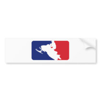 Major League Snowmobiler Bumper Sticker
