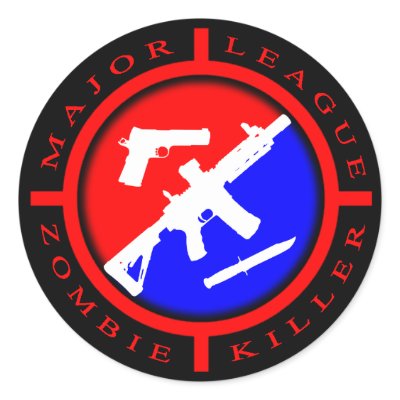 Major League Zombie Killer - weapons Stickers by fennema82
