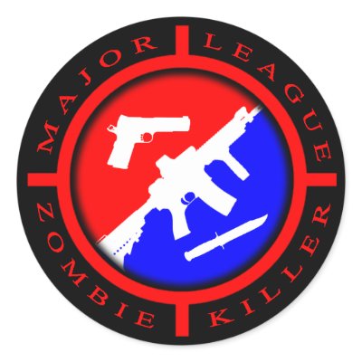 Major League Zombie Killer - weapons Stickers by fennema82