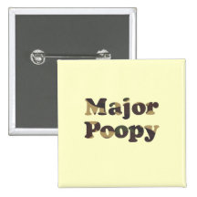 Major Poopy baby t-shirt Pin