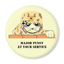Major Pussy at your service magnets by PS_DESIGNS Major Pussy at your service magnets