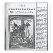 Major Stepe Bonnet, from 'Histories and Lives Square Sticker