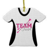 Majorette Team Jersey Photo Keepsake Christmas Ornaments