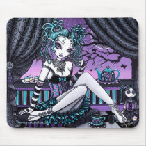 myka jelina, mika, couture, tea, party, rad, doll, baby, cup, cakes, gothic fairies, gothic, fantasy, fairies, faeries, cute, cuttie, punk, princess, angel, angels, full, moon, myka, jelina, art, science fiction, Mouse pad with custom graphic design