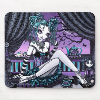 Makayla Gothic Couture Fairy Tea Party mousepad