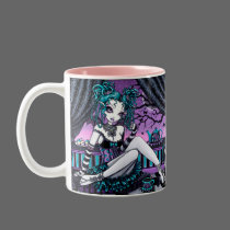 "Makayla" Gothic Couture Tea Party Fairy Mug by mykajelina "Makayla" Gothic Couture Tea Party Fairy Mug