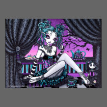 "Makayla" Gothic Fairy Tea Party Poster posters