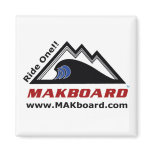 Makboard Snowboard  Promotional Magnet - Square