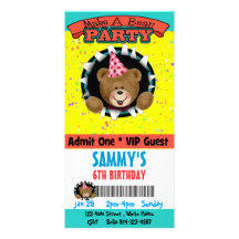 Make a Bear Party Invitation Photo Card