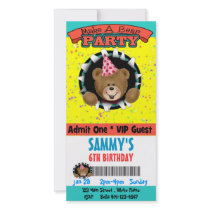 Make a Bear Party Invitation Photo Card