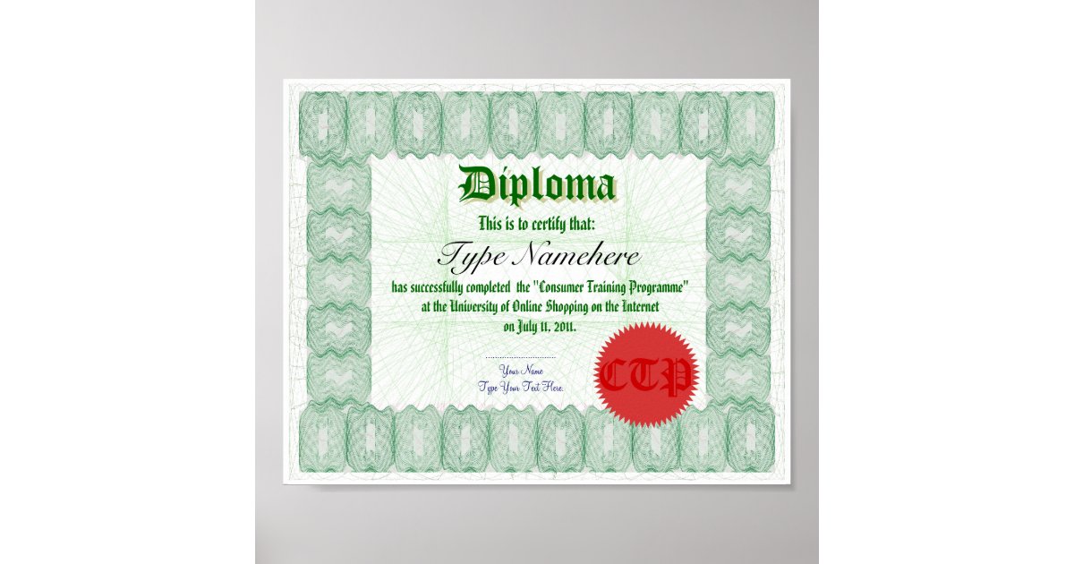make a diploma certificate