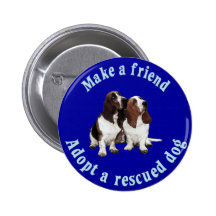 Make A Friend - Basset Hound Buttons